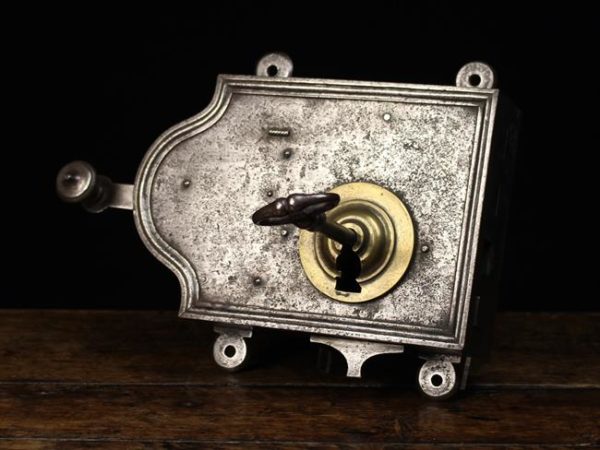Impressive 18th Century Steel Lock & Key