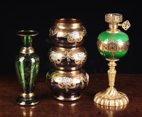 Group of Decorative Bohemian Glassware