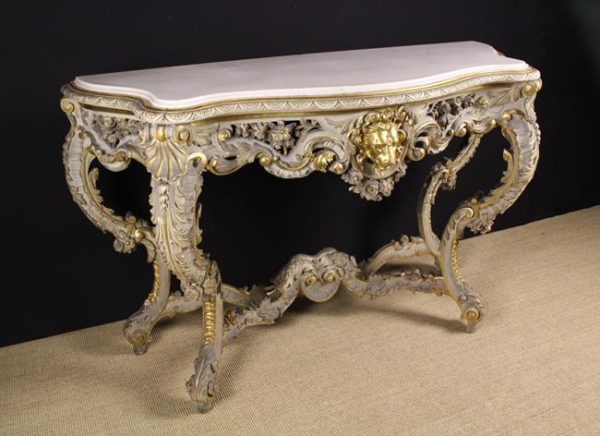 Carved & Painted Giltwood Console Table
